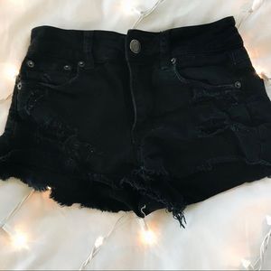 Black, high waisted American Eagle Shorts
